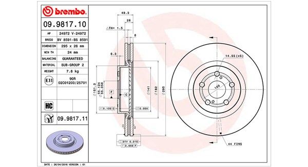 MAGNETI MARELLI Тормозной диск 360406058800